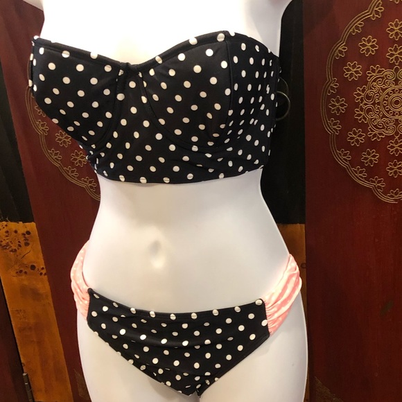 NWT Adore Me Polka Dot Bikini Women’s Size Large - Picture 3 of 13
